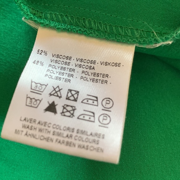 CYRILLUS, PARIS, EMERALD GREEN SLEEVELESS DRESS WITH BACK TIE - SIZE 36 (US XS) - Picture 6 of 6